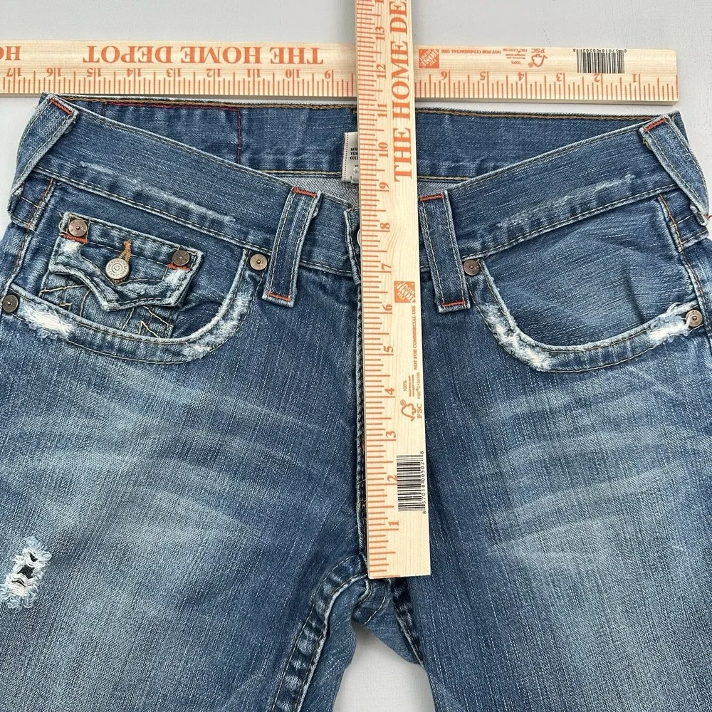 VTG Y2K True Religion Joey Jeans Twisted Flare Men 31x33 Distressed Flap Pockets